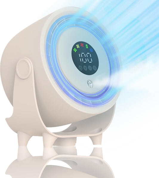 Portable Misting Fan,Mini Air Conditioner Rechargeable Water Cooling Mist Fan Mini Portable Fan,Usb Desk Fan Table Quiet 3 Speed Standing Fan Desktop Circulating Fan for Bedroom Home,White