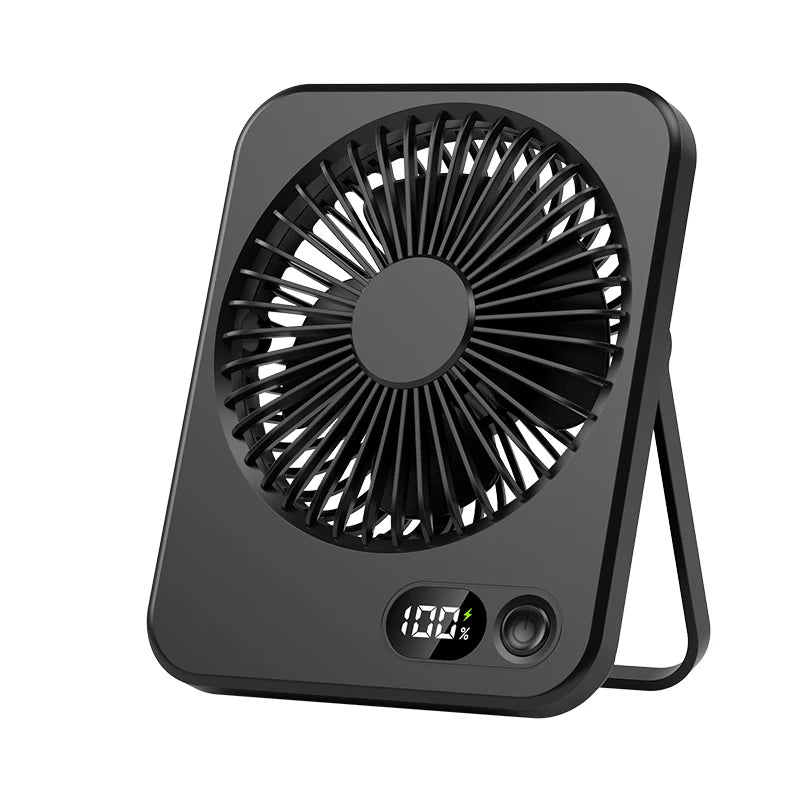 Mini Portable Fan USB Desk Fan Rechargeable Table Fan Wall Mount Hanging Fan 5 Gear Student Desk Fan Office Camping Table Fan