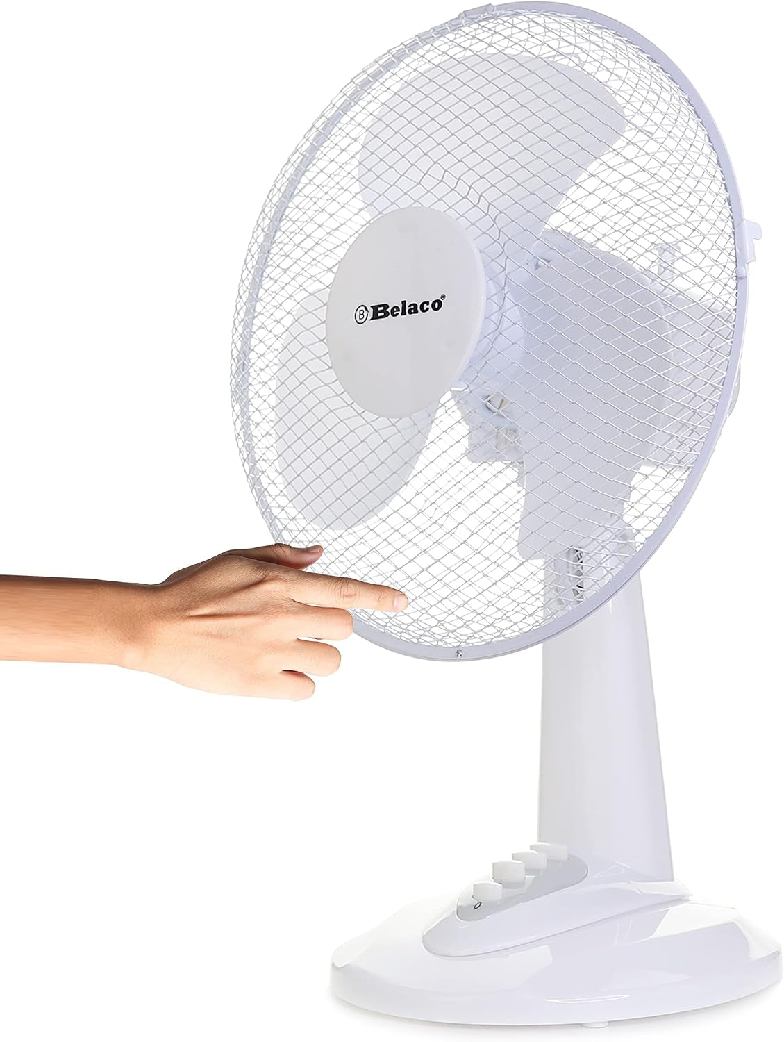 12Inch Table Fan Desk Fan with 3 Speed Oscillating Stand Fan Low Noise Strong Resistant Base