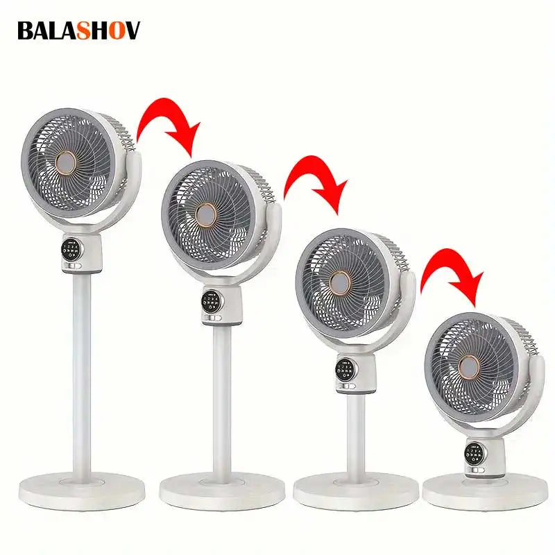 USB Charge-In Use Air Circulation Fan Household Electric Fan Turbine Silent Convection Floor Fan Timing, Operated Mini Fan