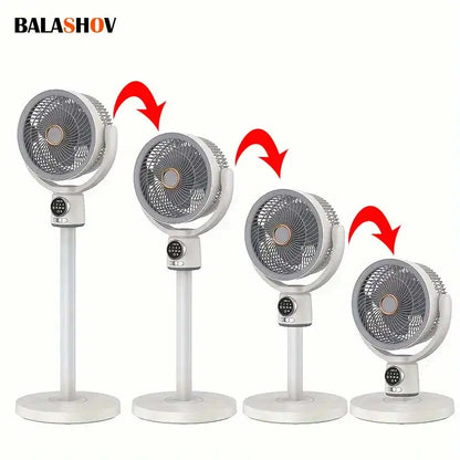USB Charge-In Use Air Circulation Fan Household Electric Fan Turbine Silent Convection Floor Fan Timing, Operated Mini Fan