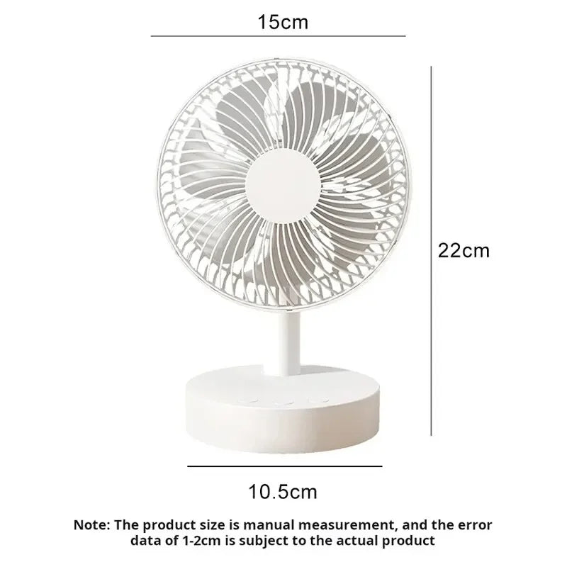 Youpin Fan Small White Desktop Timer Mute with Four-Speed Adjustable Portable Fan Recharging Models Detachable Desk Fan