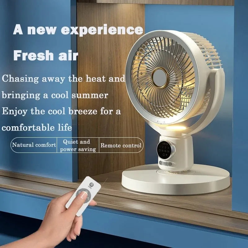 USB Charge-In Use Air Circulation Fan Household Electric Fan Turbine Silent Convection Floor Fan Timing, Operated Mini Fan