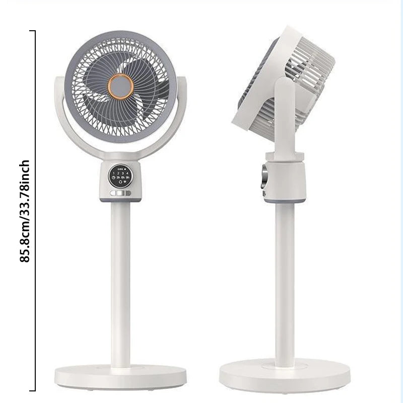 USB Charge-In Use Air Circulation Fan Household Electric Fan Turbine Silent Convection Floor Fan Timing, Operated Mini Fan
