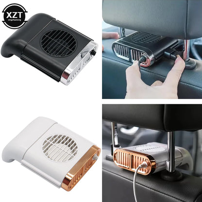 Car Fan Car Seat Back Mini USB Fan Foldable Silent Fan Three Grade Wind Speed Adjustable Car Cooler Fan Car Accessories