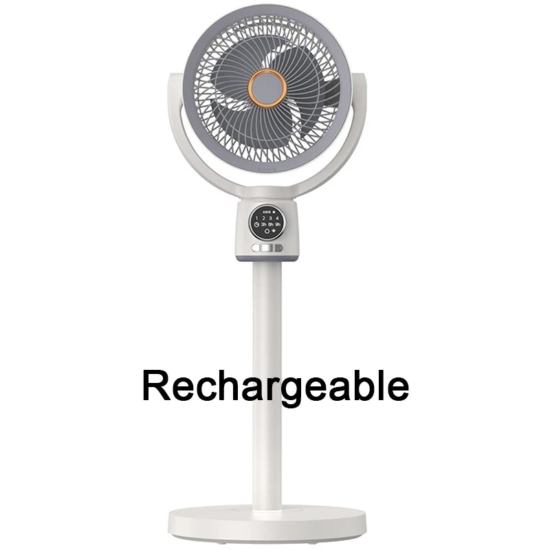 USB Charge-In Use Air Circulation Fan Household Electric Fan Turbine Silent Convection Floor Fan Timing, Operated Mini Fan