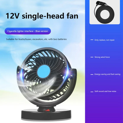 Car Fan 360° Adjustable 2 Head Air Fan Automotive Electric Fan USB/12V/24V 2 Speeds Car Silent Fan for Home Desk