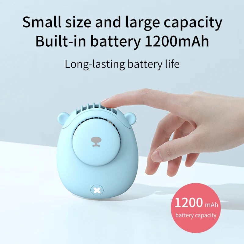 Handheld Summer Portable Fan Rechargeable Personal Fan 3 Speeds Handheld Fan Quiet and Small Fan for Home Camping Outdoor Travel