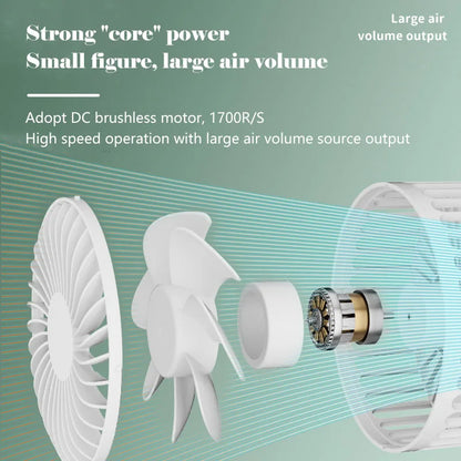 Mini Portable Folding Rechargeable Table Fan,Foldaway Fan with Battery Operated USB Desk Fan