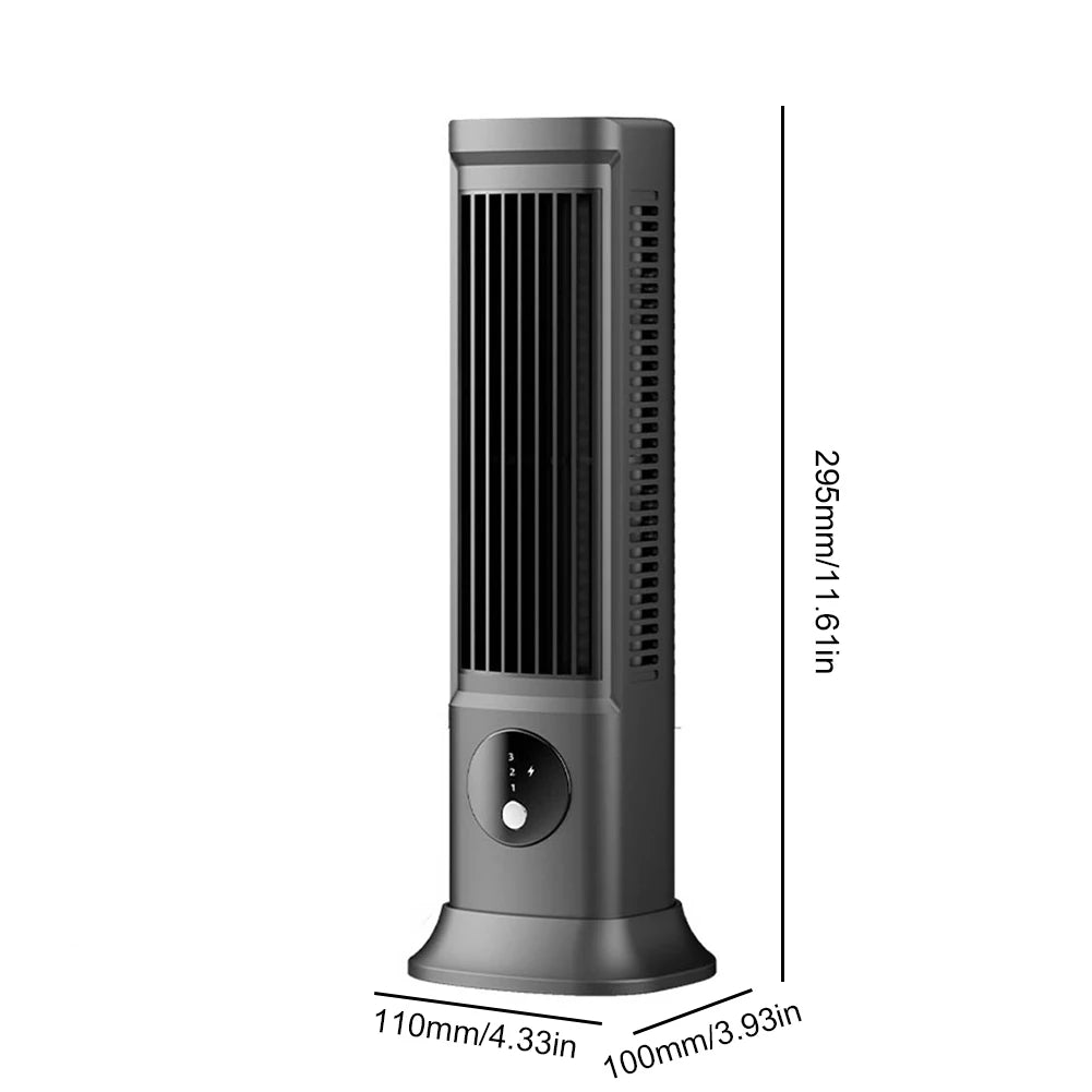 Vertical Horizontal Electric Fan USB Rechargeable 3 Speeds Household Air Conditioning Fan Desktop Cooling Fan Portable Tower Fan