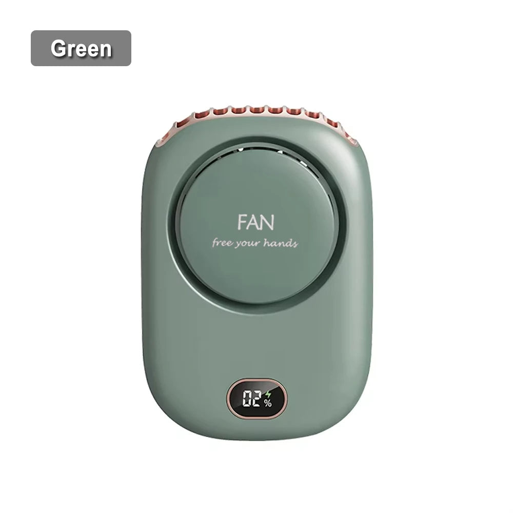 Portable Mini Fan Waist Clip Fan Rechargeable Hanging Neck Fan Outdoor Camping Waist Fan USB Small Cooling Pocket Fan for Travel