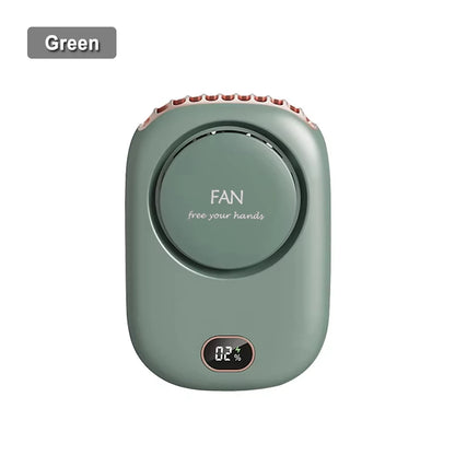 Portable Mini Fan Waist Clip Fan Rechargeable Hanging Neck Fan Outdoor Camping Waist Fan USB Small Cooling Pocket Fan for Travel