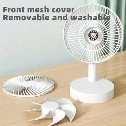 Youpin Fan Small White Desktop Timer Mute with Four-Speed Adjustable Portable Fan Recharging Models Detachable Desk Fan