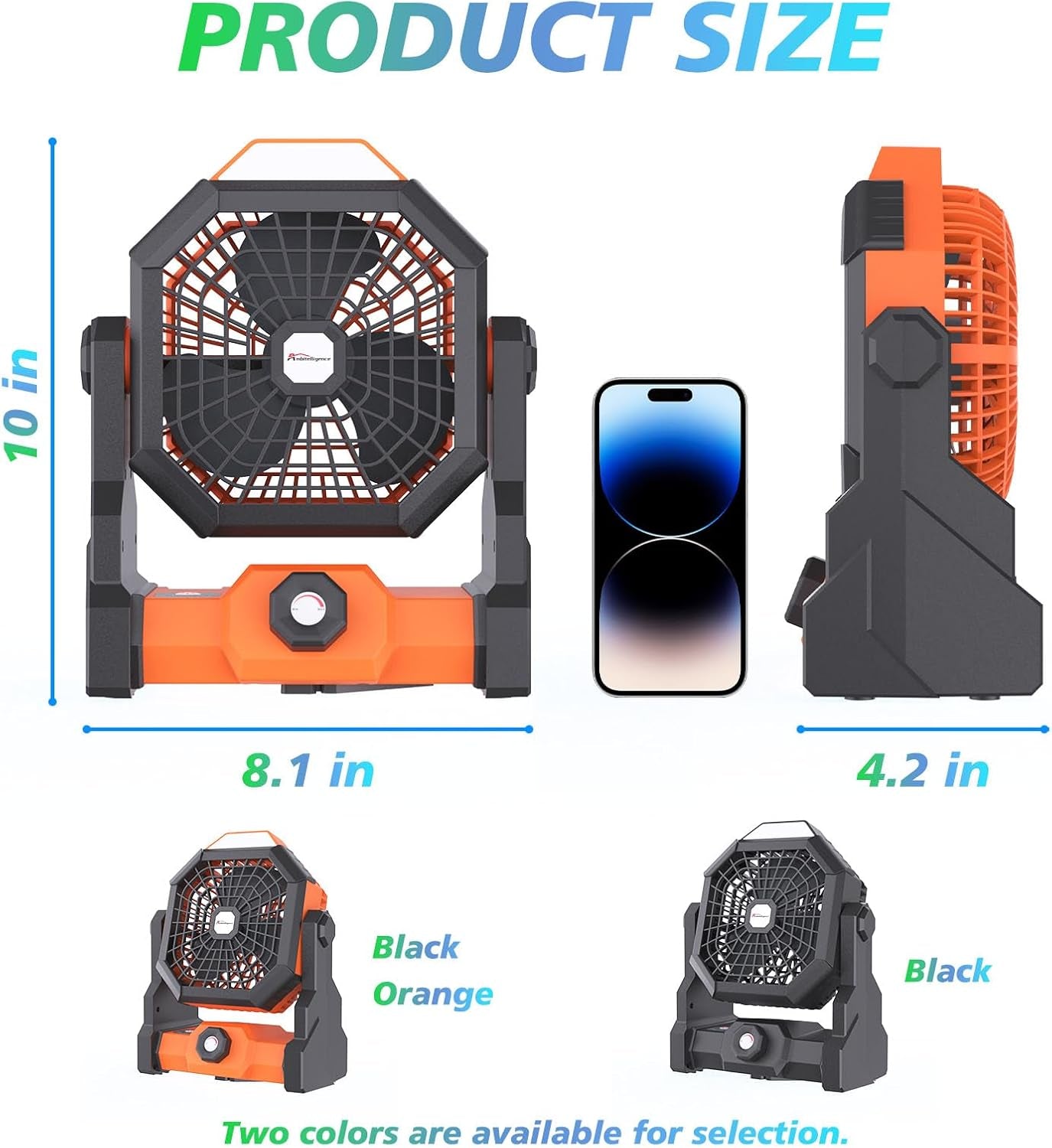 Camping Fan Rechargeable, 10400Mah Portable Fan with LED Lantern, USB Battery Operated Tent Fan for Camping with Hook, 270° Rotation Personal Fan for Outdoor Picnic BBQ Travel