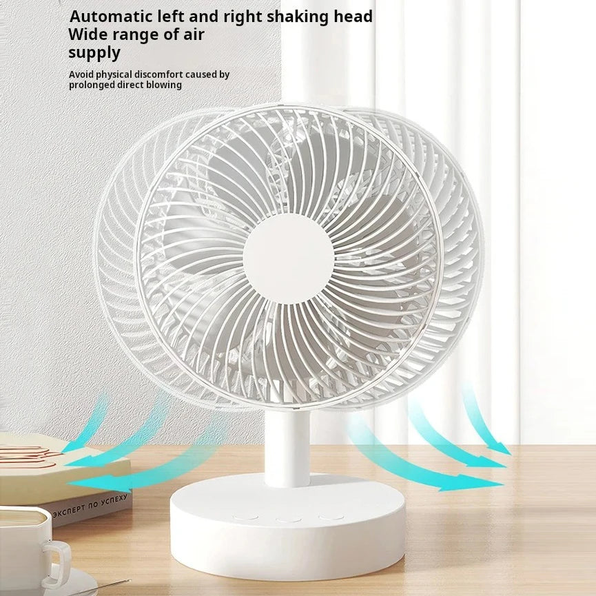 Youpin Fan Small White Desktop Timer Mute with Four-Speed Adjustable Portable Fan Recharging Models Detachable Desk Fan