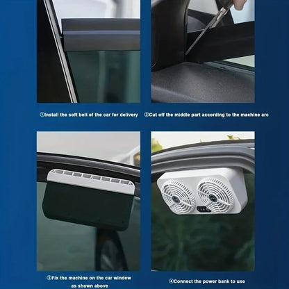 New USB Car Cooling Fan Car Exhaust Fan Window Fan Cooling Radiator Energy Saving Car Cooler Fan Ventilator Deodorization