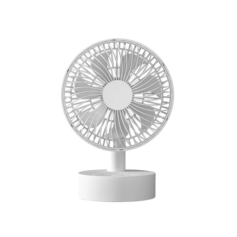 Mini Oscillating Fan, Portable Battery-Operated Table Fan with 4 Speed Levels, 6-Inch Desk Fan with Timer