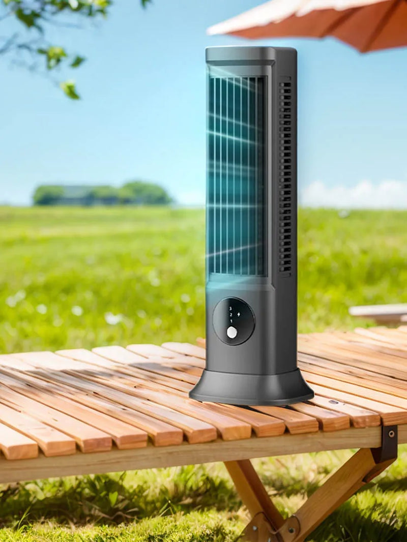 Vertical Horizontal Electric Fan USB Rechargeable 3 Speeds Household Air Conditioning Fan Desktop Cooling Fan Portable Tower Fan