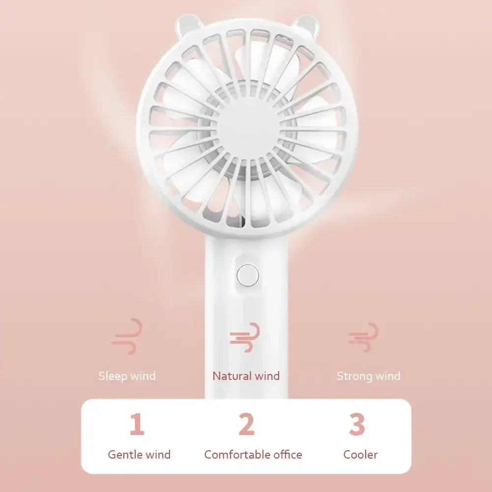 Portable Handheld Fan Small Cooling Fan USB Rechargeable Eyelash Eyelash Mute Cooler Handheld Fan Mini USB Rechargeable Desk
