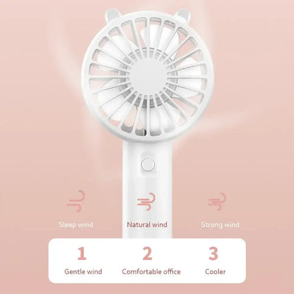 Portable Handheld Fan Small Cooling Fan USB Rechargeable Eyelash Eyelash Mute Cooler Handheld Fan Mini USB Rechargeable Desk