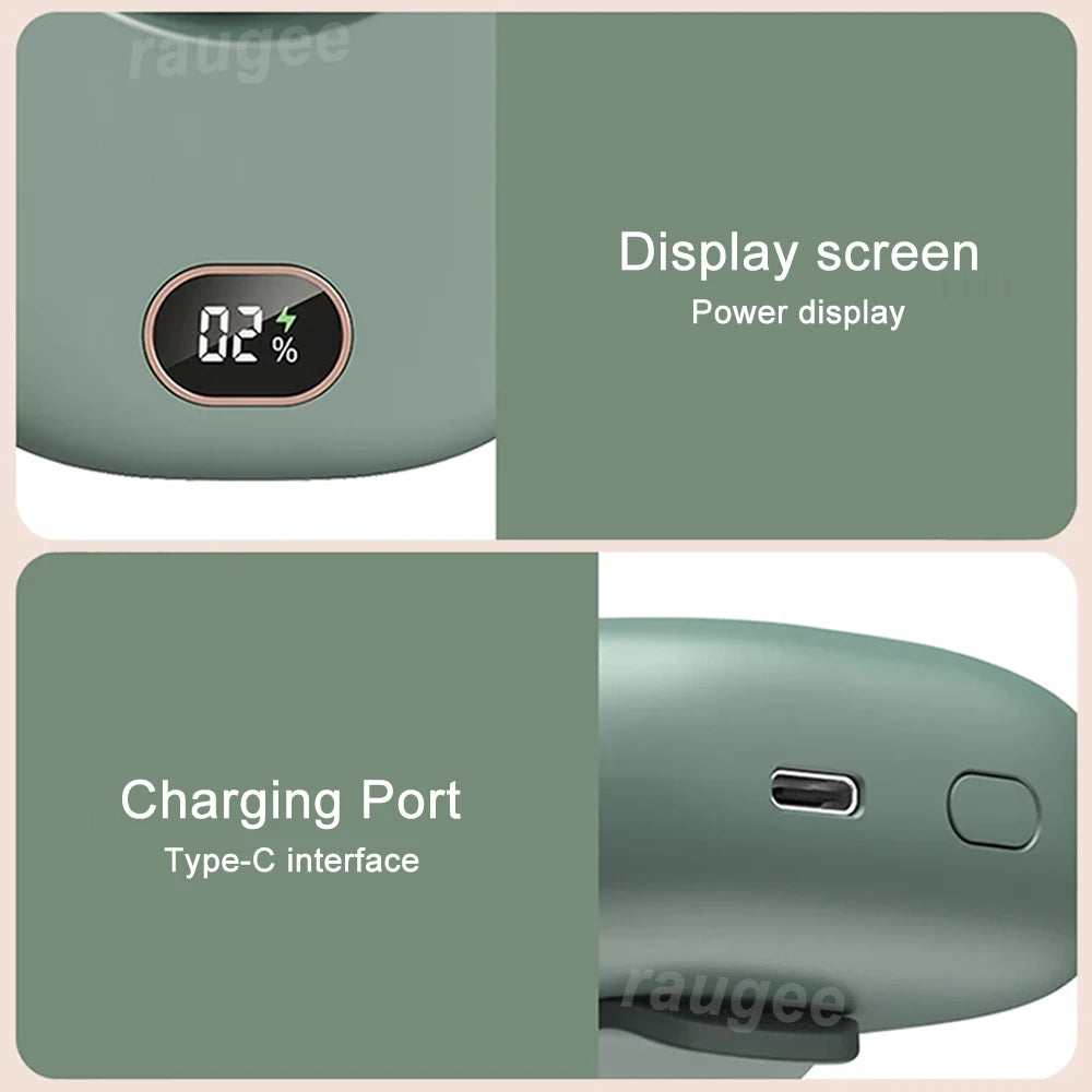 Portable Mini Fan Waist Clip Fan Rechargeable Hanging Neck Fan Outdoor Camping Waist Fan USB Small Cooling Pocket Fan for Travel
