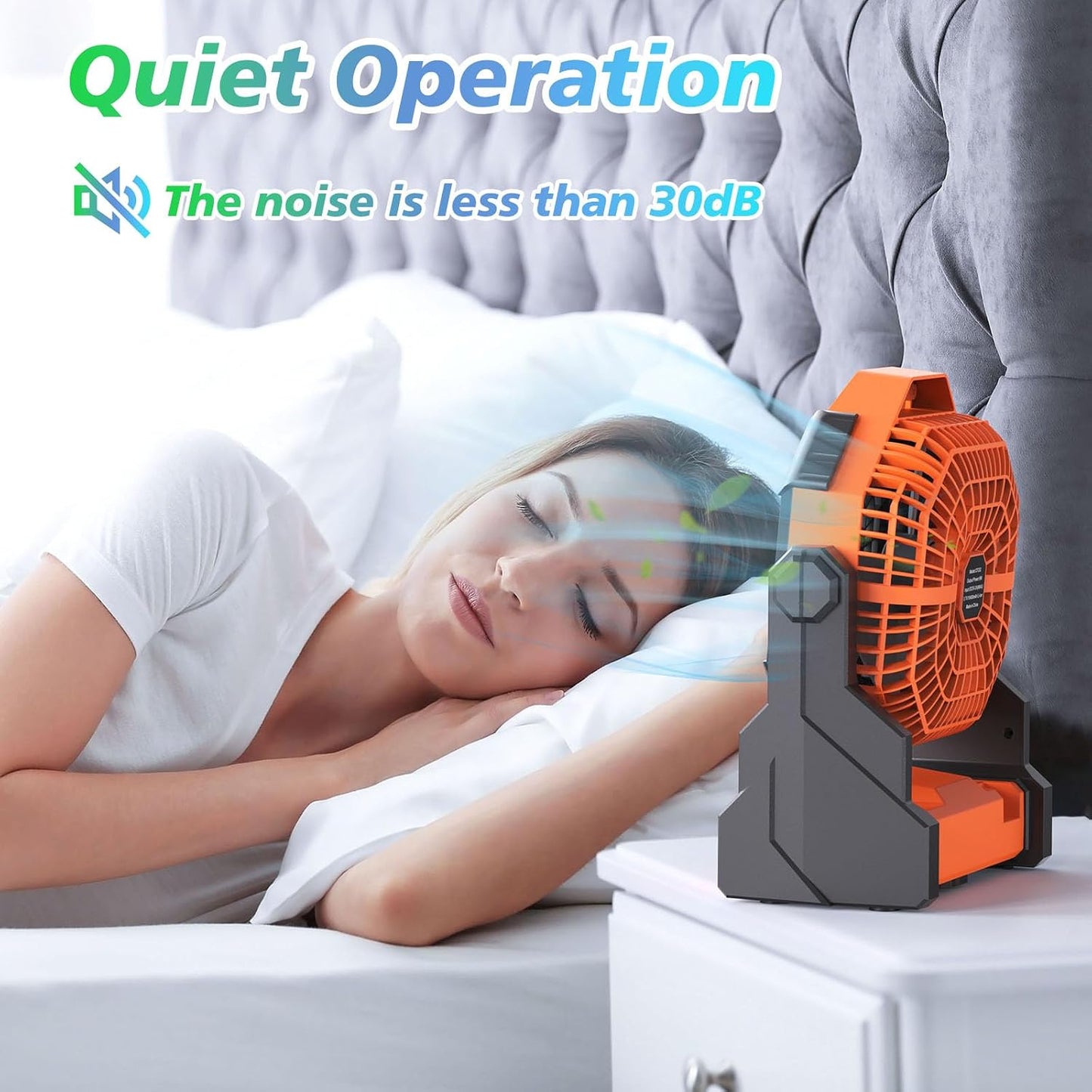 Camping Fan Rechargeable, 10400Mah Portable Fan with LED Lantern, USB Battery Operated Tent Fan for Camping with Hook, 270° Rotation Personal Fan for Outdoor Picnic BBQ Travel