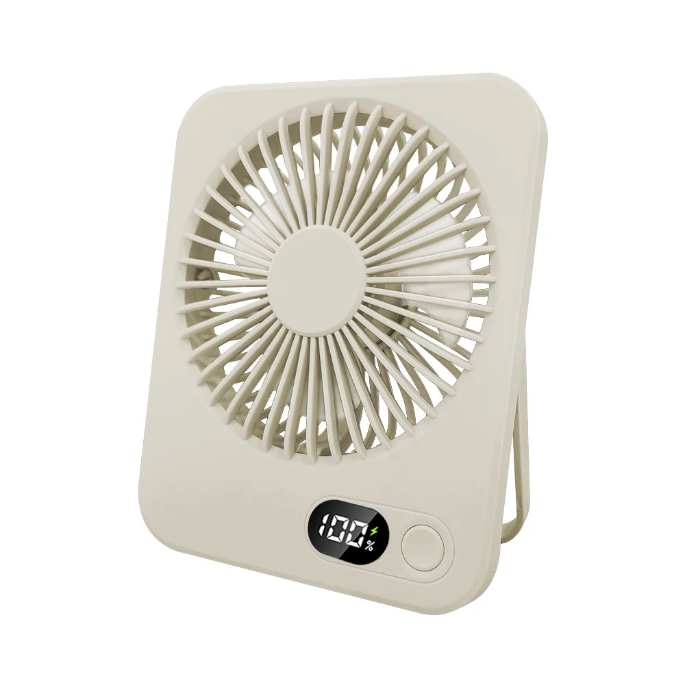 Mini Portable Fan USB Desk Fan Rechargeable Table Fan Wall Mount Hanging Fan 5 Gear Student Desk Fan Office Camping Table Fan