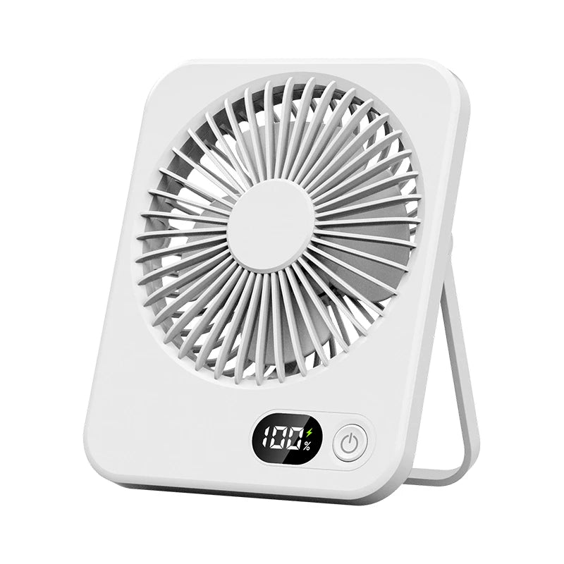 Mini Portable Fan USB Desk Fan Rechargeable Table Fan Wall Mount Hanging Fan 5 Gear Student Desk Fan Office Camping Table Fan