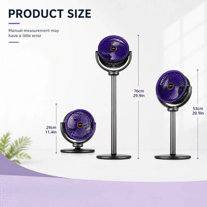 Silent Standing Fan for Bedroom, Pedestal Fan, Oscillating 5 Speeds